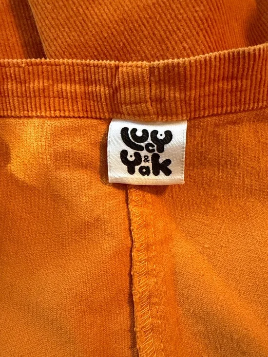 Lucy & Yak Orange Corduroy Dungarees Overalls - Picture 5 of 8